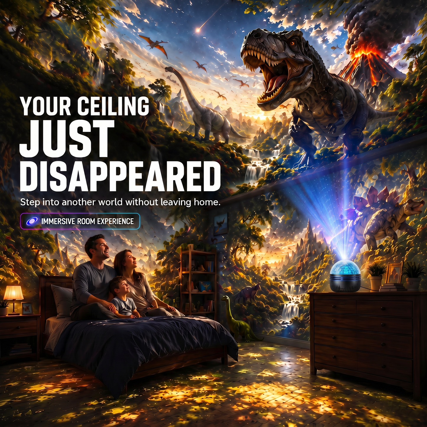 🦖🎁 Timilk® 360°スマートホログラフィック星空プロジェクター(HDダイナミック5D)